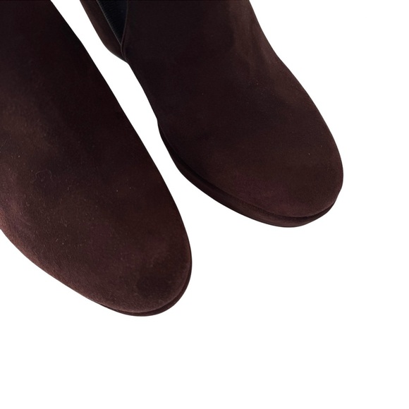 Stuart Weitzman Suede Hiyola Wedge Booties Ankle Boots Brown size 8 - Picture 4 of 11